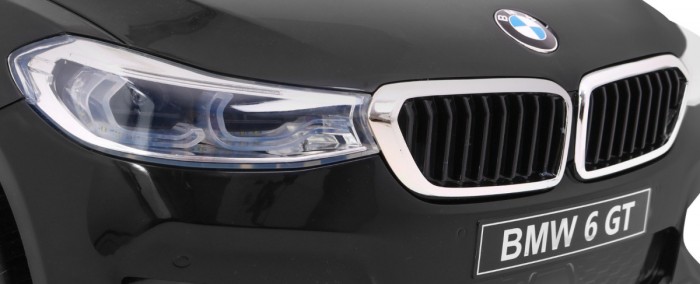 BMW 6 GT Autko na akumulator Czarny + Pilot + Wolny Start + EVA + Pasy + LED MP3-10 6891 