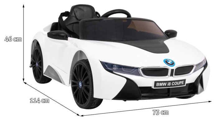 BMW I8 Lift Auto na akumulator Biały + Pilot-2 6894 