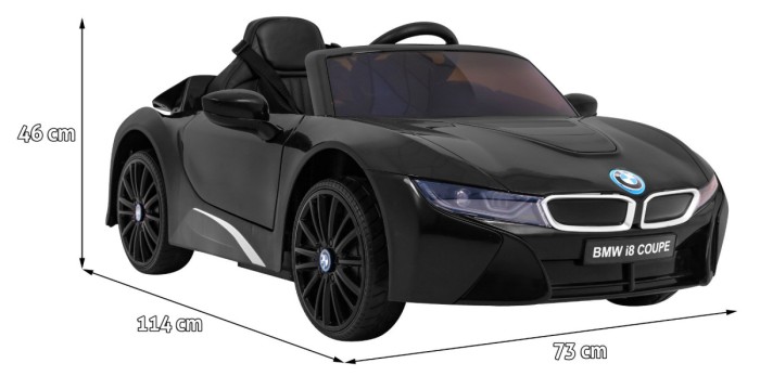 BMW I8 Lift Auto na akumulator Czarny + Pilot-2 6895 