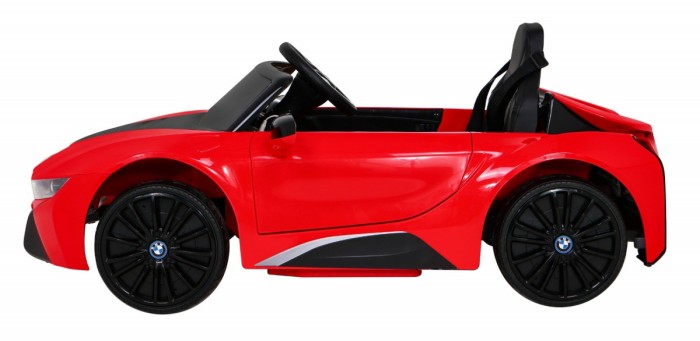 BMW I8 Lift Auto na akumulator Czerwony + Pilot + Wolny Start + 3-pkt pasy + MP3 USB + LED-4 6896 