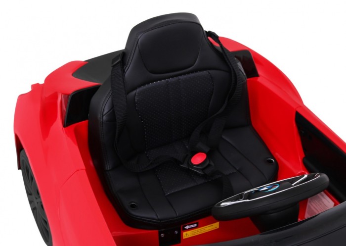 BMW I8 Lift Auto na akumulator Czerwony + Pilot + Wolny Start + 3-pkt pasy + MP3 USB + LED-12 6896 