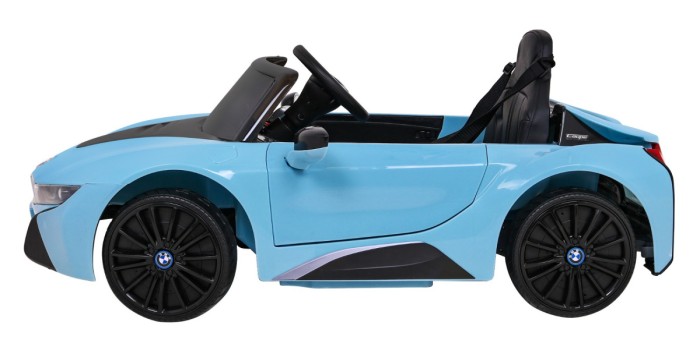 BMW I8 Lift Auto na akumulator Niebieski + Pilot + Wolny Start + 3-pkt pasy + MP3 USB + LED-4 6897 
