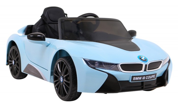 BMW I8 Lift Auto na akumulator Niebieski + Pilot + Wolny Start + 3-pkt pasy + MP3 USB + LED-10 6897 