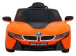 BMW I8 Lift Auto na akumulator Pomarańczowy + Pilot + Wolny Start + 3-pkt pasy + MP3 USB + LED-3 6898 