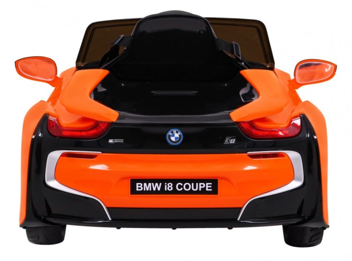 BMW I8 Lift Auto na akumulator Pomarańczowy + Pilot + Wolny Start + 3-pkt pasy + MP3 USB + LED-6 6898 