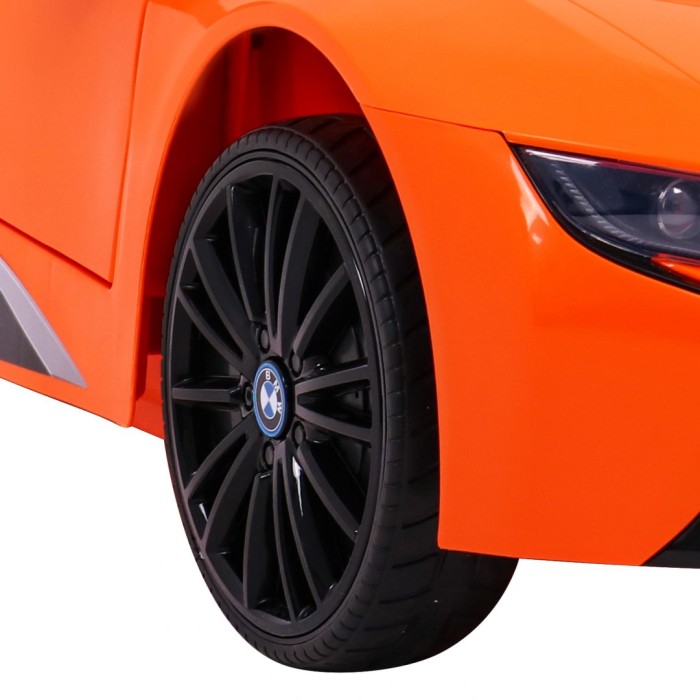 BMW I8 Lift Auto na akumulator Pomarańczowy + Pilot + Wolny Start + 3-pkt pasy + MP3 USB + LED-12 6898 