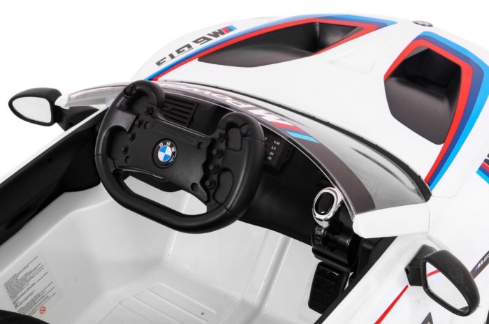 BMW M6 GT3 Auto na akumulator dla dzieci Biały + Nawiew powietrza + Dźwięki MP3 Światła + Pilot-9 6902 
