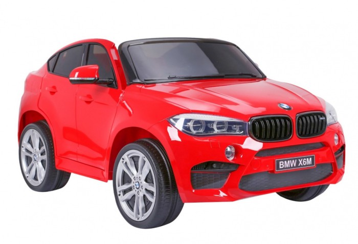 BMW X6M XXL dla 2 dzieci Czerwony SUV + Pilot + Ekoskóra-3 6906 