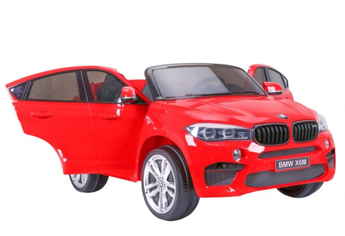 BMW X6M XXL dla 2 dzieci Czerwony SUV + Pilot + Ekoskóra-4 6906 
