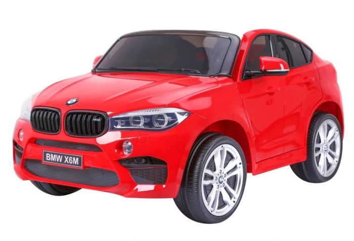 BMW X6M XXL dla 2 dzieci Czerwony SUV + Pilot + Ekoskóra-7 6906 