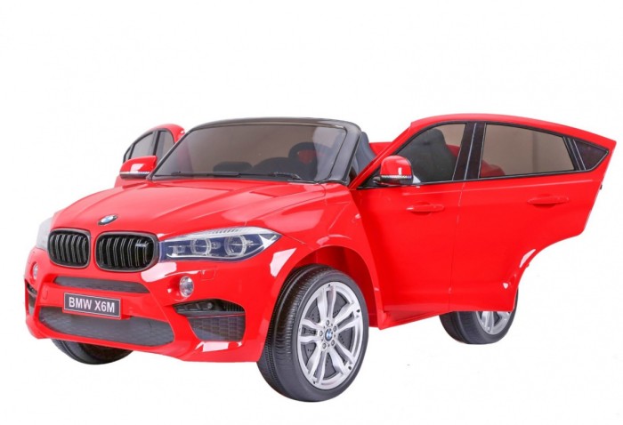 BMW X6M XXL dla 2 dzieci Czerwony SUV + Pilot + Ekoskóra-8 6906 