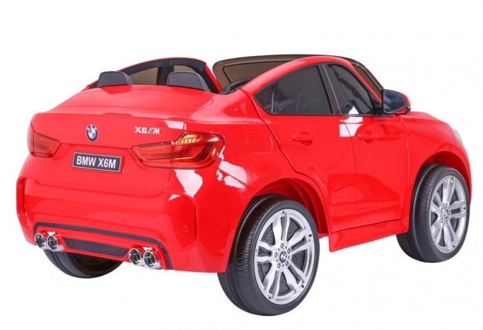 BMW X6M XXL dla 2 dzieci Czerwony SUV + Pilot + Ekoskóra-16 6906 