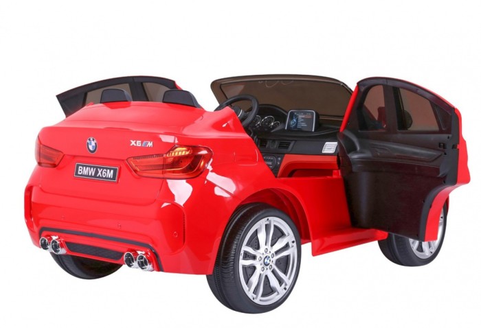 BMW X6M XXL dla 2 dzieci Czerwony SUV + Pilot + Ekoskóra-17 6906 