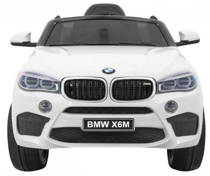 BMW X6M Elektryczne Autko dla dzieci, Biały SUV + Pilot-3 6910 
