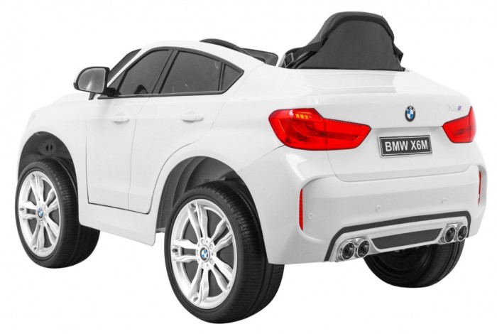 BMW X6M Elektryczne Autko dla dzieci, Biały SUV + Pilot-6 6910 