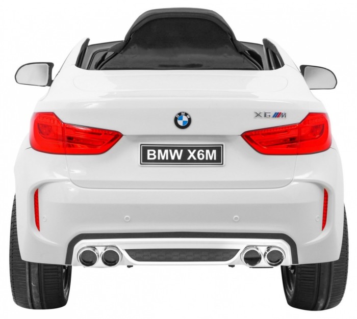 BMW X6M Elektryczne Autko dla dzieci, Biały SUV + Pilot-7 6910 
