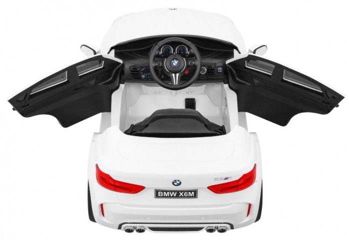 BMW X6M Elektryczne Autko dla dzieci, Biały SUV + Pilot-8 6910 