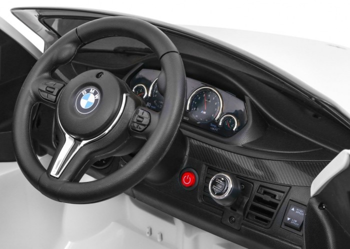 BMW X6M Elektryczne Autko dla dzieci, Biały SUV + Pilot-11 6910 