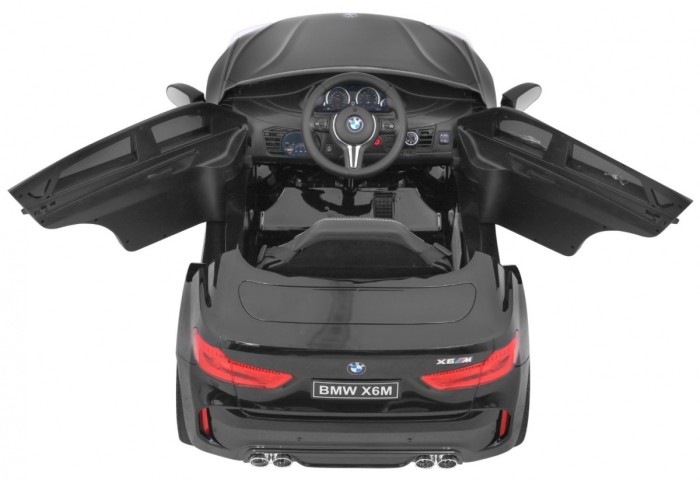 BMW X6M Elektryczne Autko dla dzieci - Czarny SUV + Pilot-9 6911 