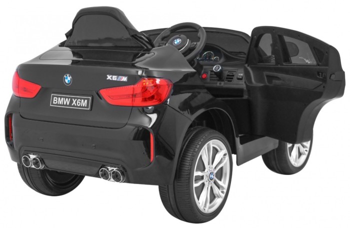 BMW X6M Elektryczne Autko dla dzieci - Czarny SUV + Pilot-10 6911 