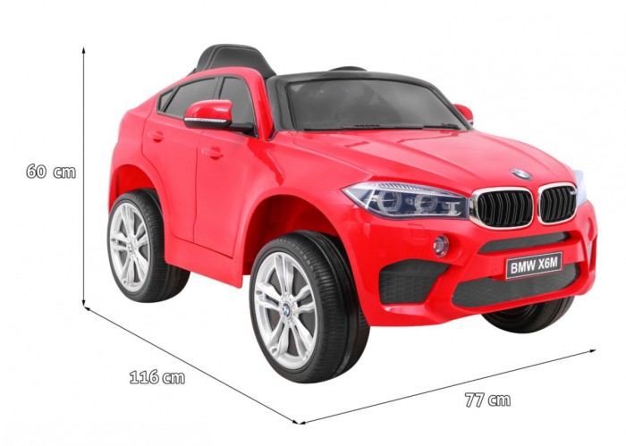 BMW X6M Elektryczne Autko dla dzieci - Czerwony SUV + Pilot-2 6912 