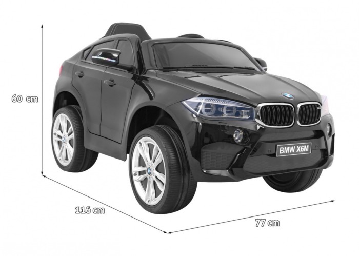 BMW X6M Elektryczne Autko dla dzieci - Czarny SUV + Pilot-2 6913 