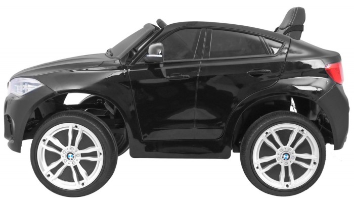 BMW X6M Elektryczne Autko dla dzieci - Czarny SUV + Pilot-4 6913 