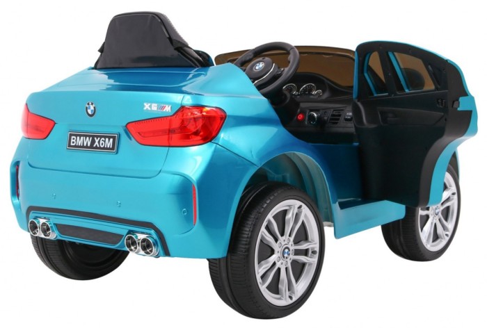 BMW X6M Elektryczne Autko, SUV dla dzieci Lakier Niebieski + Pilot-8 6915 