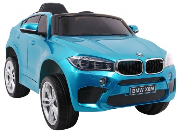 BMW X6M Elektryczne Autko, SUV dla dzieci Lakier Niebieski + Pilot-9 6915 