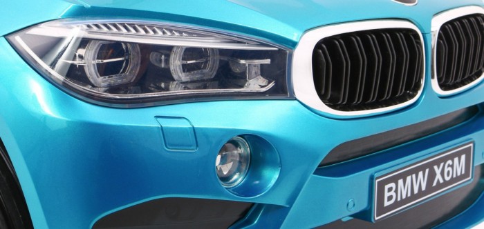 BMW X6M Elektryczne Autko, SUV dla dzieci Lakier Niebieski + Pilot-12 6915 