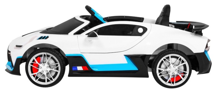 Bugatti Divo Autko na akumulator dla dzieci Biały + Pilot + EVA + Wolny Start + LED MP3-4 6916 