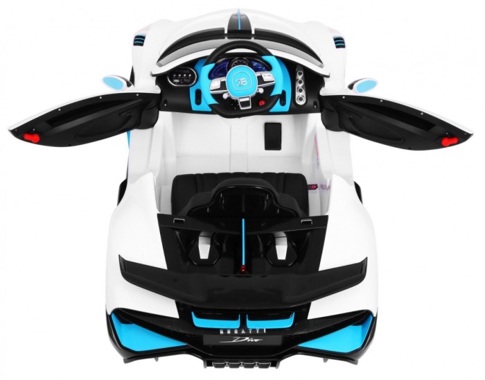 Bugatti Divo Autko na akumulator dla dzieci Biały + Pilot + EVA + Wolny Start + LED MP3-7 6916 