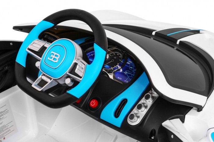 Bugatti Divo Autko na akumulator dla dzieci Biały + Pilot + EVA + Wolny Start + LED MP3-9 6916 