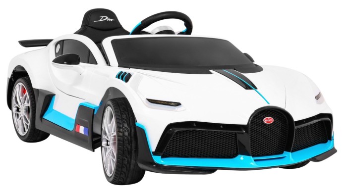 Bugatti Divo Autko na akumulator dla dzieci Biały + Pilot + EVA + Wolny Start + LED MP3-10 6916 