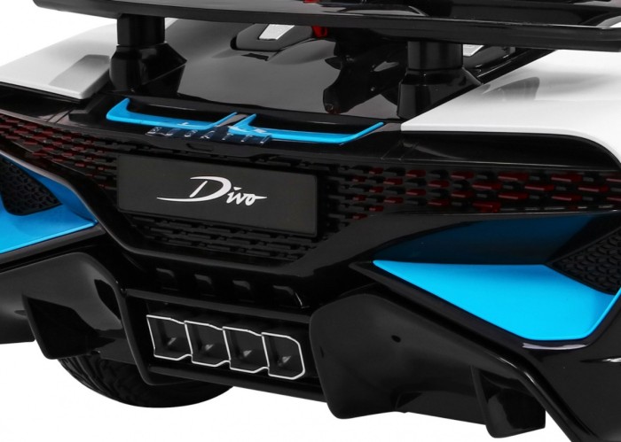 Bugatti Divo Autko na akumulator dla dzieci Biały + Pilot + EVA + Wolny Start + LED MP3-12 6916 