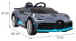 Bugatti Divo Autko na akumulator dla dzieci Szary + Pilot + EVA + Wolny Start + LED MP3-2 6917 