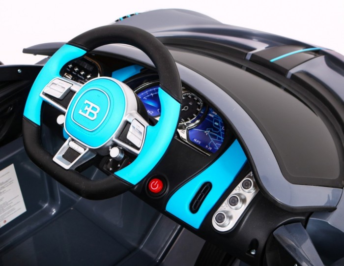 Bugatti Divo Autko na akumulator dla dzieci Szary + Pilot + EVA + Wolny Start + LED MP3-8 6917 
