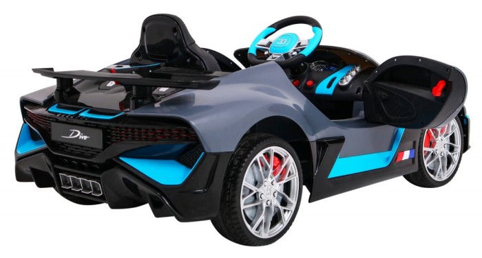 Bugatti Divo Autko na akumulator dla dzieci Szary + Pilot + EVA + Wolny Start + LED MP3-9 6917 