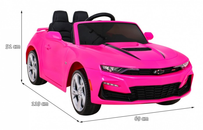 Chevrolet Camaro 2SS na akumulator Różowy + Pilot + Koła EVA + Wolny Start + Dźwięki Światła-2 6921 