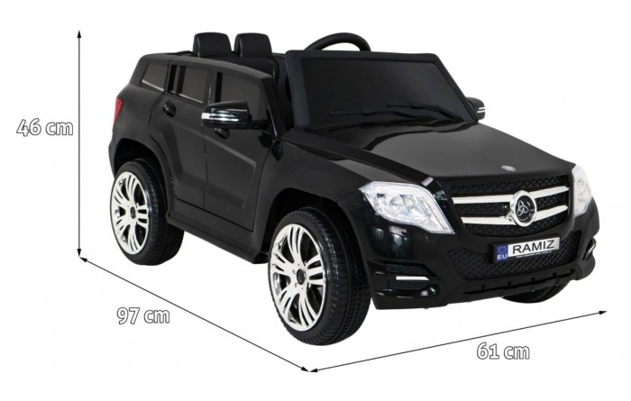 Autko City Rider dla dzieci Czarny + Pilot + Regulacja kierownicy + Wolny Start + MP3 USB + LED-2 6925 