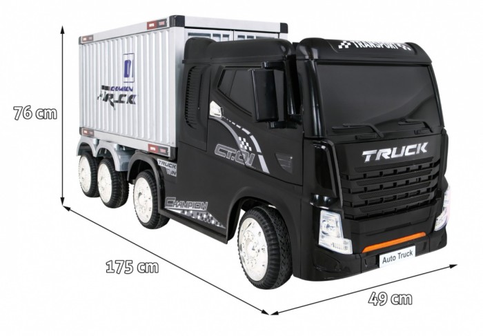 Pojazd Container Truck Czarny + Naczepa-2 6928 