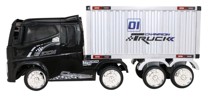 Pojazd Container Truck Czarny + Naczepa-4 6928 