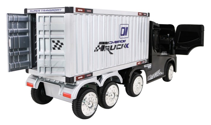 Pojazd Container Truck Czarny + Naczepa-8 6928 