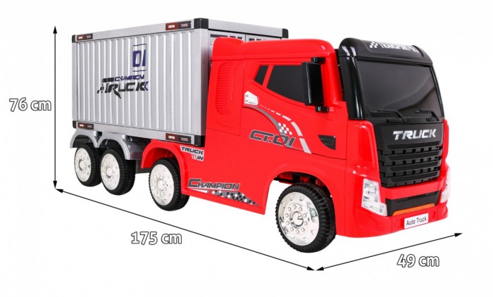 Pojazd Container Truck Czerwony + Naczepa-2 6929 