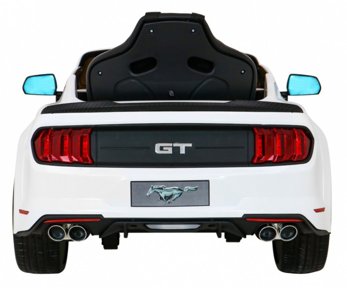 Autko Ford Mustang GT na akumulator dla dzieci Biały + Regulacja siedzenia + Audio LED + EVA + Wolny Start-5 6938 
