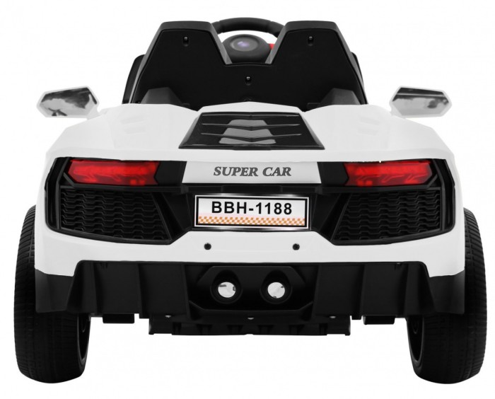 Autko Future na akumulator dla dzieci Biały + Pilot + Wolny Start + MP3 USB + LED-6 6952 