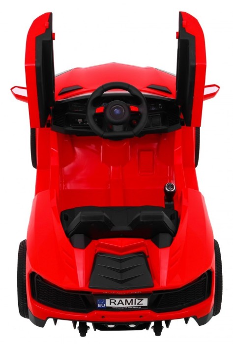 Autko Future na akumulator dla dzieci Czerwony + Pilot + Wolny Start + MP3 USB + LED-8 6953 