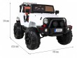 Auto na akumulator All Terrain dla dzieci Biały Terenówka typu jeep + Pilot + Światła Dźwięki-2 6962 