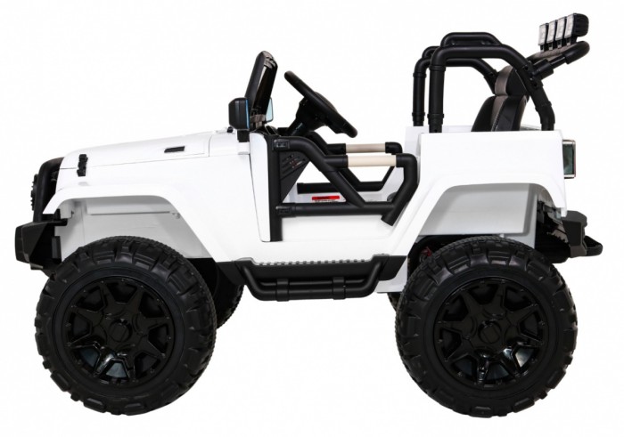 Auto na akumulator All Terrain dla dzieci Biały Terenówka typu jeep + Pilot + Światła Dźwięki-4 6962 