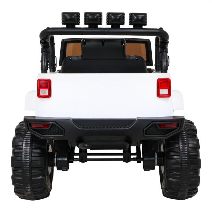 Auto na akumulator All Terrain dla dzieci Biały Terenówka typu jeep + Pilot + Światła Dźwięki-7 6962 